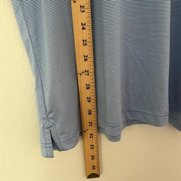 Callaway Blue Striped Golf Polo Shirt with Embroidered Logo XL - Picture 7 of 8